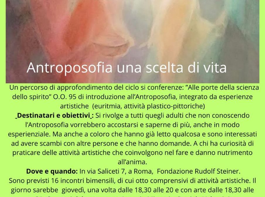 Antroposofia una scelta di vita