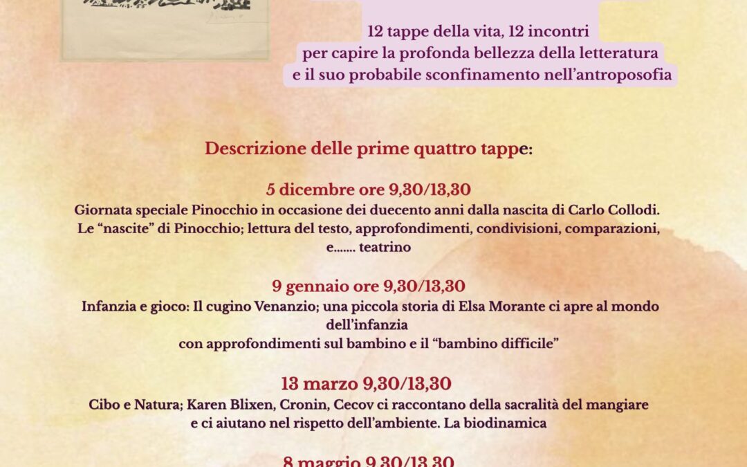 Tappe della vita raccontate nell’incontro tra letteratura e antroposofia