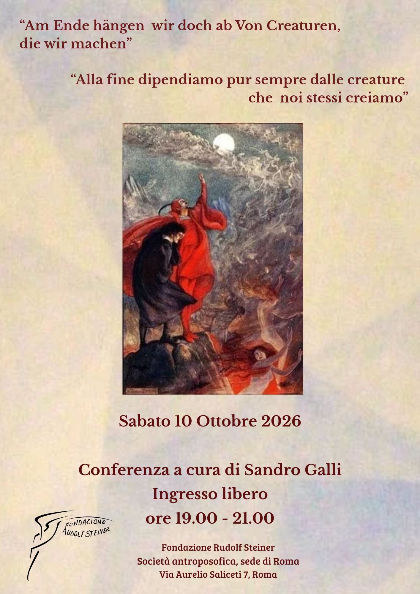 "Alla fine dipendiamo pur sempre dalle creature che noi stessi creiamo"
