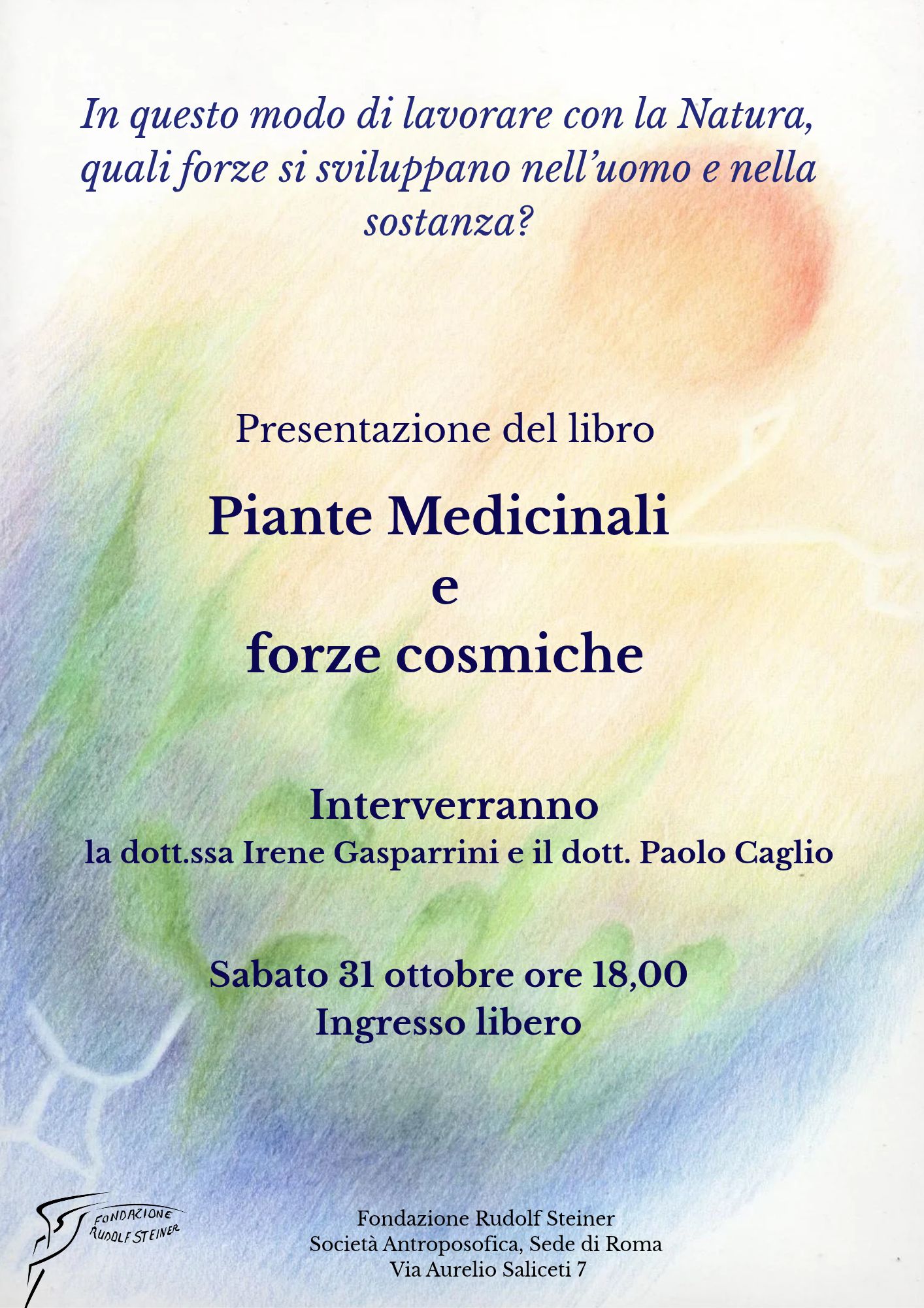 Presentazione del libro: "Piante medicinali e forze cosmiche"